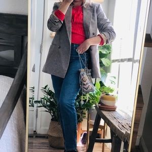 Vintage Oversized Houndstooth Men’s Blazer